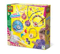 SES Creative- Diamantes fáciles - Letra joyería, Multicolor (14703)