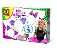 SES Creative Fashion lazo y orejas de brillantina - Kits de joyería para niños (Cinta, 5 año(s), Rosa, Púrpura, Blanco, Niño, Chica, Países Bajos) , color/modelo surtido