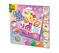 SES Creative - Foil Art-Fairyland friends - Juego de manualidades para niños - Diversión de papel - Bordar niños - Cuatro tipos diferentes de láminas - A partir de 5 años