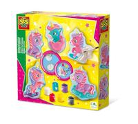 SES Creative- Fundición y Pintura - Unicornios bebé, Color Amarillo (01341)