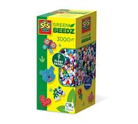 SES Creative- Green Beedz - Mezcla de 3000 Cuentas Planchar, Multicolor, Talla única (06404)