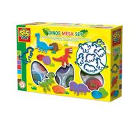 SES Creative- Juego de plastilina, diseño de Dinosaurio con cortadores de Galletas (00503)