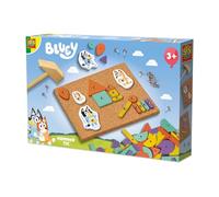 SES Creative Juego Tap Marteler y Escribir - Bluey y Sus Amigos de la televisión - Desarrollar Las Habilidades motoras - con Formas de Madera (SES Nederland b.v 14094)