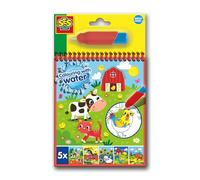 SES Creative- Libro para Colorear (Cepillo de Agua-Granja) (00132)