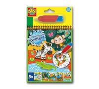 SES Creative- Libro para Colorear (Cepillo de Agua-Safari) (00131)
