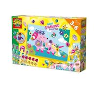SES Creative - Mega-Set Diamond Painting - Juego de manualidades para niños - Diamantes autoadhesivos - Cuadros de pintura de diamante - Juego de manualidades para niños - A partir de 3 años