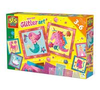 SES Creative- Mess-Free Glitter Art Set Einhorn Arte con Brillantina Que no ensucia, Multicolor, Small/Medium (14645)