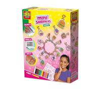 SES Creative - Mini Shrinkies - Charms Fast Foodies - Envoltura retráctil - Hacer pulseras tú mismo - Pulsera de la amistad - Para niños - A partir de 5 años