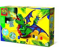 SES Creative- Moldear y Pintar-Dragón Set de Moldeado con Yeso, Multicolor, Large (14204)