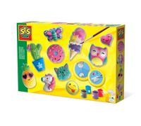 SES Creative – Juego de manualidades infantil Moldear y Pintar Figuras Felices S01133 5-9 años