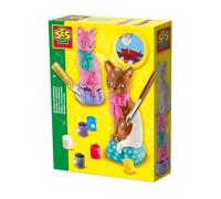SES Creative - Moldear y Pintar Gato | Kit Creativo Infantil para Manualidades (S01218)