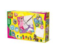 SES Creative - Moldear y Pintar Lienzos de Princesas x3 | Set de Arte Infantil (S01349)
