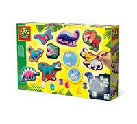 SES Creative - Kit de moldeado y pintura - Dinosaurios de fantasía, huellas de yeso