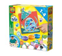 SES Creative - Kit de pintura de dedos MY FIRST Animales - Manualidades seguras y educativas (S14444)