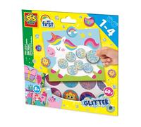 SES Creative - My First Glitter Sticker - Juguete Montessori - Juego de manualidades para niños - Perfecto para niños pequeños - A partir de 1 año