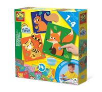 SES Creative- My First - Pegando Colas de Animales, Multicolor (14403)