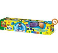 SES Creative My First Pintura de dedos fluffy - Pintura lavable para pintar con dedos (Colores surtidos, 4 pieza(s), Azul, Verde, Naranja, Violeta, 110 ml, 440 ml, Alrededor)