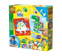 SES Creative - Set de pintura de dedos MY FIRST con dinosaurios, seguro y lavable (S14442)