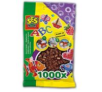 SES Creative-Paquete de 1000 Cuentas para Planchar de Color marrón Oscuro para niños SES, Small (00725)