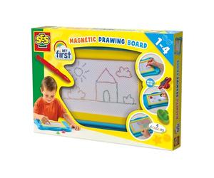 SES Creative - Pizarra mágica My First 4 Colores - Pizarra para Pintar - Juguete Montessori - Pizarra mágica magnética niños pequeños - A Partir de 1 año