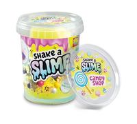 SES Creative - Shake it Slime Experience - Candy Shop - Limo amarillo neón y perlas y chispas - Mix it Cup - Slime sin gluten