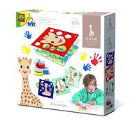 SES Creative- Sophie La Jirafa-Tarjetas con Pintura de Dedos Girafe, Color Various, 1 Unité (Lot de 1) (14493)