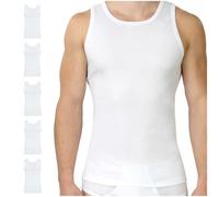 SES Feinripp Unterhemd Herren 5er Pack S - 4XL / figurbetontes Tank Top Herren aus 100% Baumwolle/Herren Unterhemden mit körpernaher Passform, Blanco, 3XL