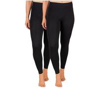 SES Leggings Algodón, Paquete de 2, Cintura elástica Suave Que no abulta, para Mujer Negro 32-34