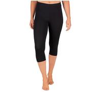 SES Leggings Capri para mujer de algodón 32-34 hasta 56-58/opacos para mujer, mallas capri elásticas, 3/4 de largo, algodón, con ajuste perfecto, Negro , 42-44