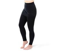 SES Leggings con falda para mujer 32-34 hasta 56-58 negro de algodón/opacos 2 en 1 leggings con falda/elástico de algodón, leggings para mujer/mujer con falda y ajuste perfecto, Negro , 34-36