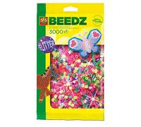 SES Paquete de mezcla de 3000 cuentas para planchar con brillantina para niños, multicolor (00774) , color/modelo surtido