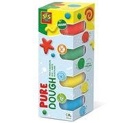 SES Creative-511 Pasta Blanda Vegan Pack 4 Botes Colores, Multicolor, und glutenfreie Knete (511)