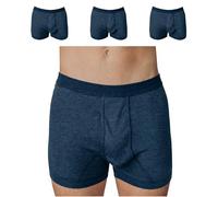 SES Ringel - Bragas para hombre, tallas S-4XL, 100 % algodón, paquete de 3 unidades, clásicos, cómodos y transpirables, con cintura suave y abertura, Jeans Marine, XXL