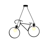 Sesamall Lámpara de techo, negro opaco, con forma de bicicleta con un diseño moderno - portalámparas 2xE27, máx. 60 vatios