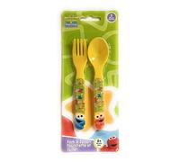 Sesame Beginnings - Juego de 2 tenedores y cucharas de plástico