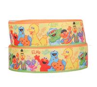 Sesame Street 2 m x 22 mm de ancho para decoración personalizada de tartas de cumpleaños e ideas de decoración para regalos, envolver lazos para bolsas, cajas de globos, tarjetas, cinta de