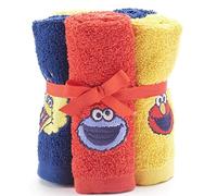 Sesame Street 6-Pack Washcloth Set Elmo, Big Bird and Cookie Monster