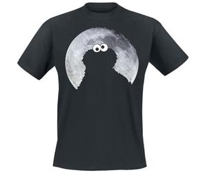 Sesame Street Barrio Sesamo Cookie Monster - Moonlight Unisex Camiseta Negro XL 100% algodón Regular