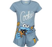 Sesame Street Barrio Sesamo Krümelmonster - Cookie Mujer Pijama Azul M 100% algodón