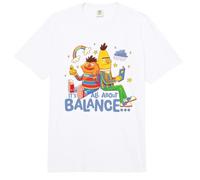 Sesame Street Bert and Ernie All About Balance Comfort Colors Adult Heavyweight T-Shirt