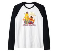 Sesame Street Bert and Ernie Patience Is A Virtue Camiseta Manga Raglan