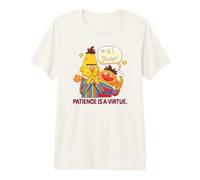 Sesame Street Bert and Ernie Patience Is A Virtue Camiseta Premium