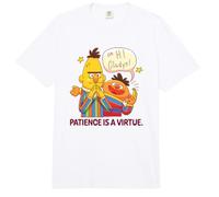 Sesame Street Bert and Ernie Patience Is A Virtue Comfort Colors Adult Heavyweight T-Shirt