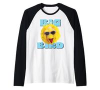 Sesame Street Big Bird Cool Face Pose, Tonos clásicos de Verano Camiseta Manga Raglan