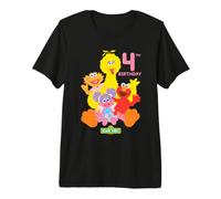 Sesame Street Birthday Crew Elmo and Friends 4th Birthday Camiseta Premium
