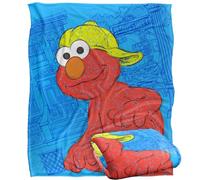 Sesame Street Blanket, 152 x 127 cm Big Elmo On The Street Silky Touch Super Soft Throw Blanket