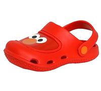 Sesame Street Boy's Elmo Clog with Molded Backstrap, Red Face, 7-8