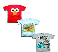 Sesame Street Boys' Toddler Boys' 3 Pack T-Shirt Bundle