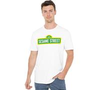 Sesame Street Camiseta Unisex con Logotipo, Color Blanco, Talla XXXXL