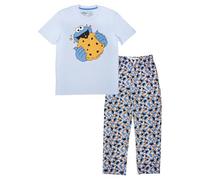 Sesame Street Conjunto de Descanso para Hombre con Camiseta, pantalón y calcetín, Tallas S-XL, Juego de 3 Piezas de Monstruo de Galletas, Medium
